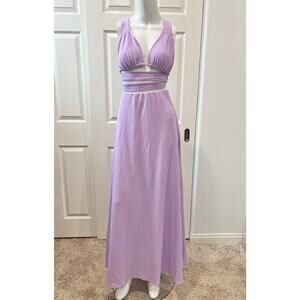 A & G by Dresscode LA Purple 2 pc Skirt and Bra top Set Spring Summer Party